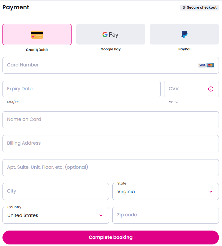 Complete your payment